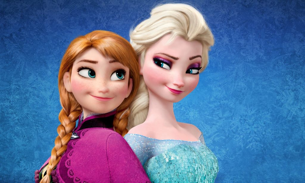 Elsa and Anna -disney cartoon characters